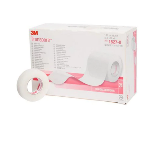 3M Transpore tape 1,25cm breed (doos a 24 stuks)